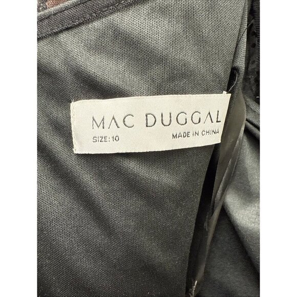 Mac Duggal Black Lace Midi Dress - Picture 8 of 9